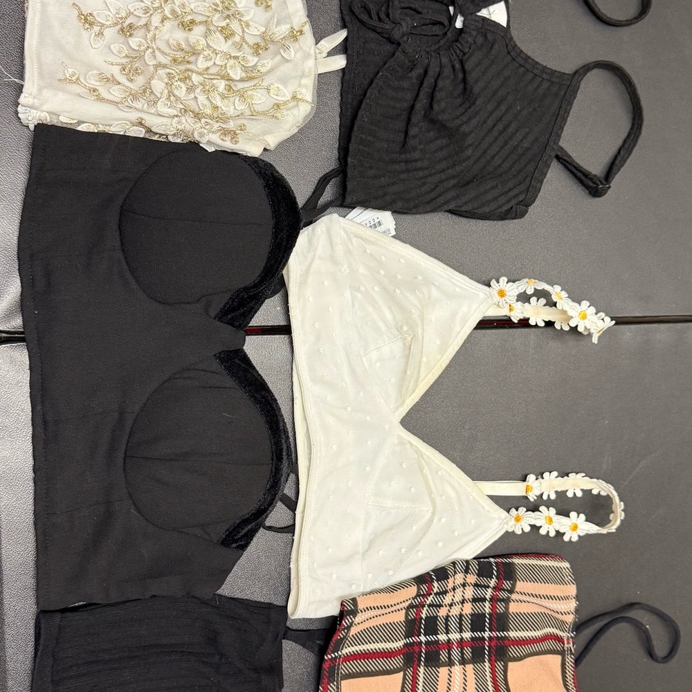 Stylish Black and White Bralette Set